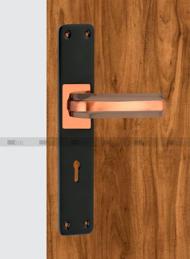 دوق قفل باب ديوك مورتيس فولاذي أسود وذهبي وردي | أقفال أبواب مورتيس للمنزل، غرفة المعيشة، الفندق - Image 4